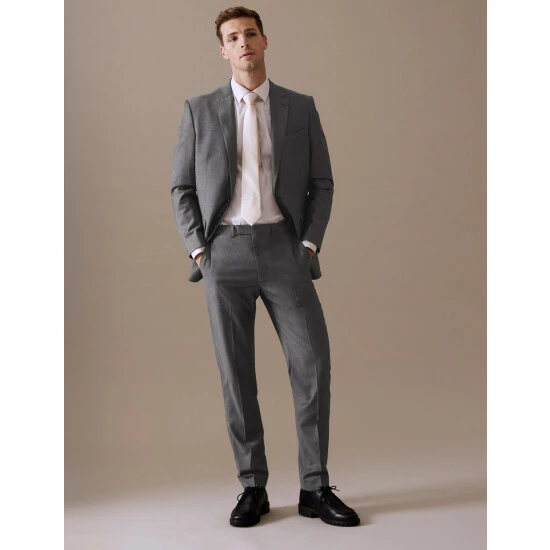 Autograph Tailored Fit Pure Wool Twill Jacket Men Black 11 Autograph Tailored Fit Pure Wool Twill Jacket Men Black - Image 11