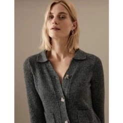 Autograph Sparkly Collared Cardigan With Cashmere Women Charcoal 9 Autograph Sparkly Collared Cardigan With Cashmere Women Charcoal -autograph Shop unnamed file 1025