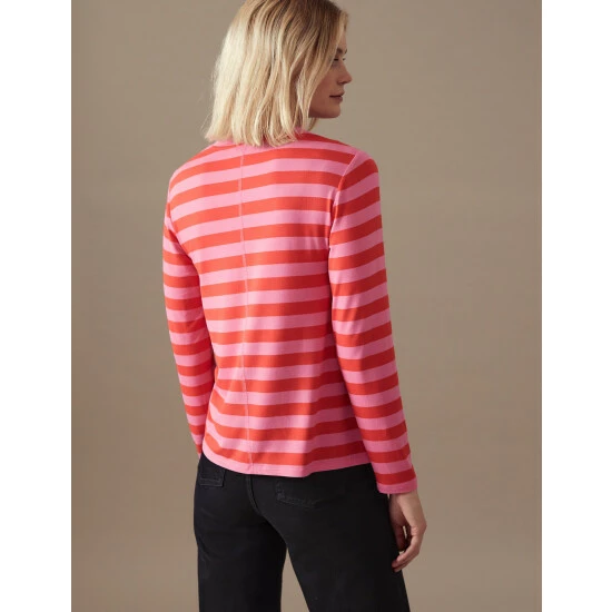 Autograph Jersey Striped Round Neck Top Women Red Mix 5 Autograph Jersey Striped Round Neck Top Women Red Mix - Image 5
