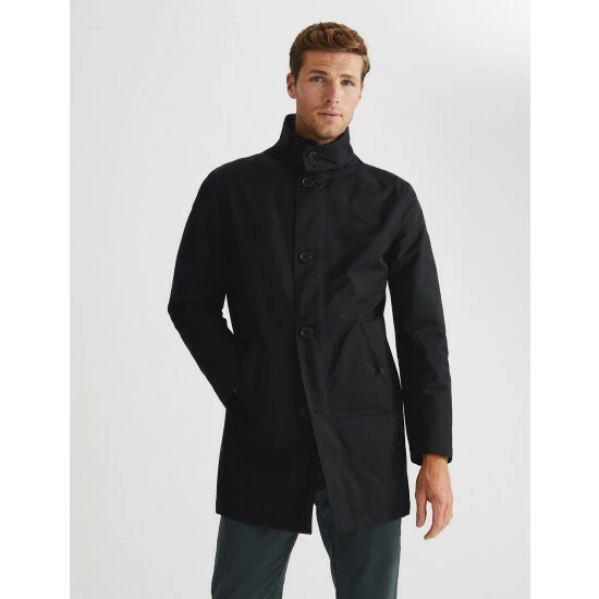 Autograph Funnel Neck Mac With Stormwear™ Men Navy 9 Autograph Funnel Neck Mac With Stormwear™ Men Navy - Image 9