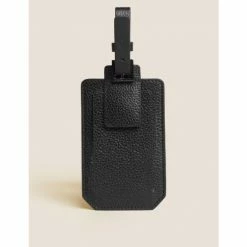 Autograph Leather Luggage Tag Men Black