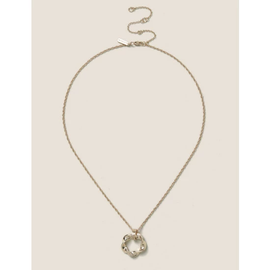 Autograph Circle Pendant Necklace Women Gold 4 Autograph Circle Pendant Necklace Women Gold - Image 4