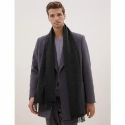 Autograph Pure Cashmere Scarf Men Navy -autograph Shop unnamed file 1135