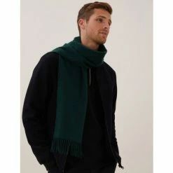 Autograph Pure Cashmere Scarf Men Navy -autograph Shop unnamed file 1139