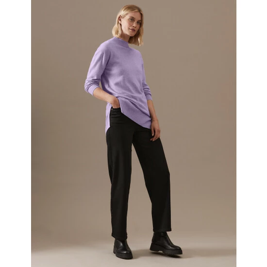 Autograph Pure Cashmere Longline Jumper Women Dusted Lilac 4 Autograph Pure Cashmere Longline Jumper Women Dusted Lilac - Image 4