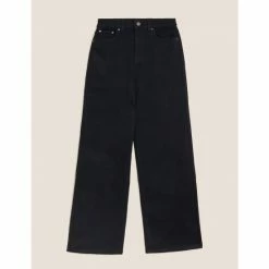 Autograph Luxury High Waisted Wide Leg Jeans Women Dark Indigo