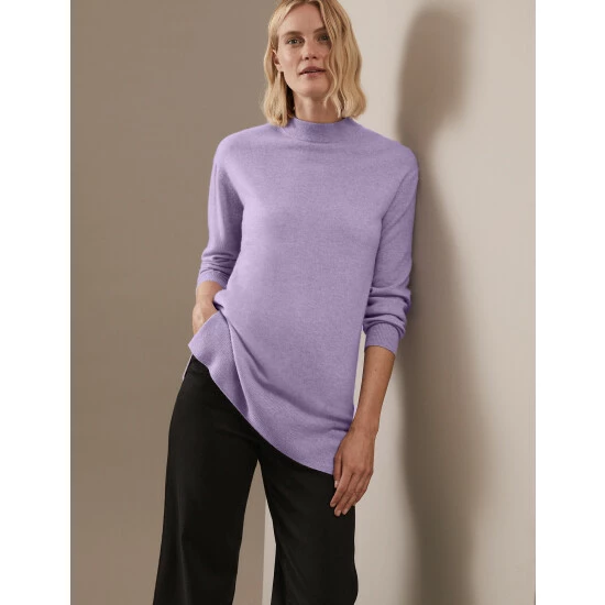 Autograph Pure Cashmere Longline Jumper Women Dusted Lilac 7 Autograph Pure Cashmere Longline Jumper Women Dusted Lilac - Image 7