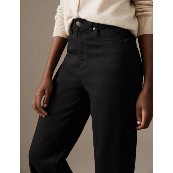 Autograph Luxury High Waisted Wide Leg Jeans Women Dark Indigo 4 Autograph Luxury High Waisted Wide Leg Jeans Women Dark Indigo - Image 4