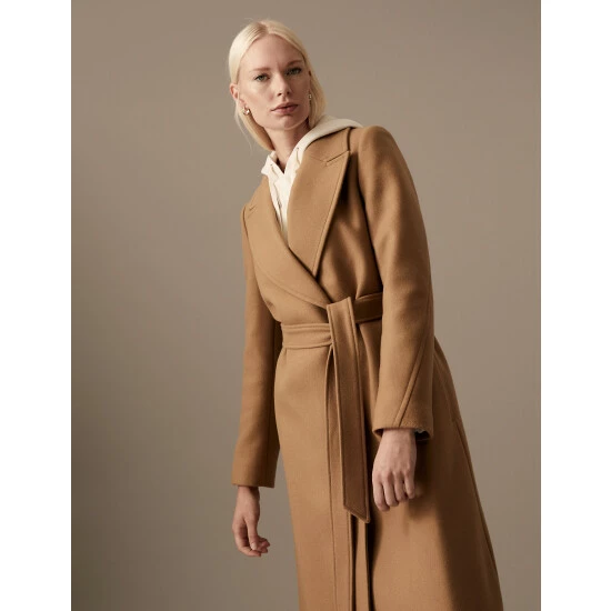 Autograph Wool Rich Belted Longline Coat With Cashmere Women Bright Purple 2 Autograph Wool Rich Belted Longline Coat With Cashmere Women Bright Purple - Image 2