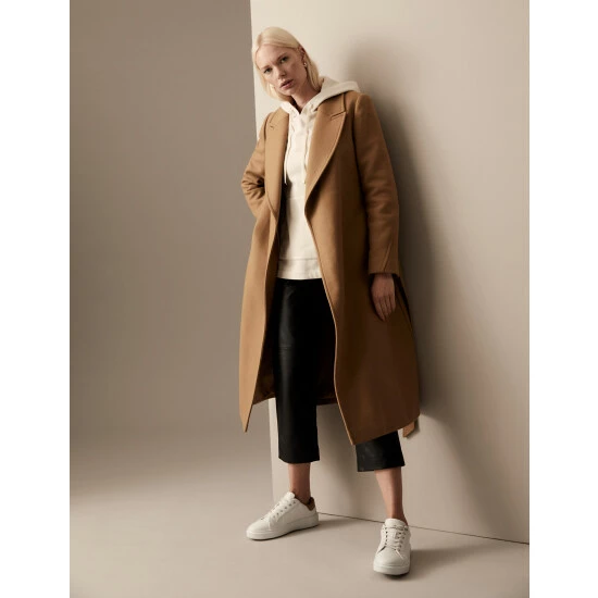 Autograph Wool Rich Belted Longline Coat With Cashmere Women Bright Purple 7 Autograph Wool Rich Belted Longline Coat With Cashmere Women Bright Purple - Image 7