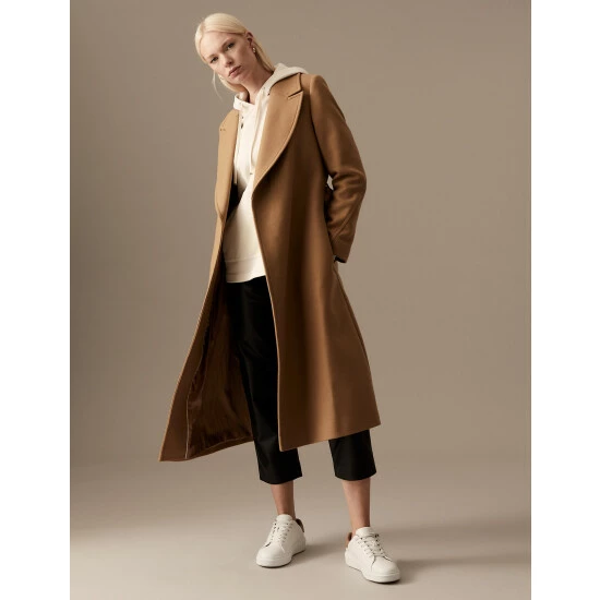 Autograph Wool Rich Belted Longline Coat With Cashmere Women Bright Purple 9 Autograph Wool Rich Belted Longline Coat With Cashmere Women Bright Purple - Image 9