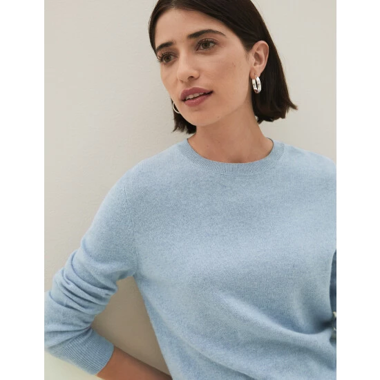 Autograph Pure Cashmere Crew Neck Jumper Women Khaki Marl 3 Autograph Pure Cashmere Crew Neck Jumper Women Khaki Marl - Image 3