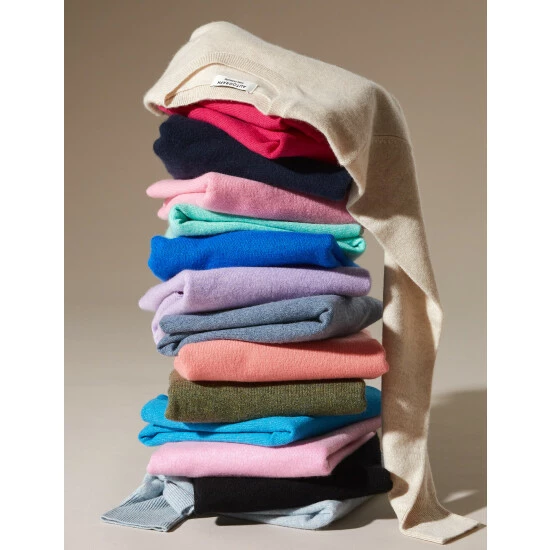 Autograph Pure Cashmere Crew Neck Jumper Women Khaki Marl 9 Autograph Pure Cashmere Crew Neck Jumper Women Khaki Marl - Image 9