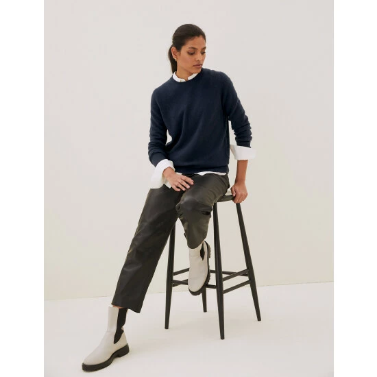 Autograph Pure Cashmere Crew Neck Jumper Women Khaki Marl 20 Autograph Pure Cashmere Crew Neck Jumper Women Khaki Marl - Image 20