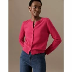 Autograph Pure Cashmere Crew Neck Cardigan Women Soft Magenta 30 Autograph Pure Cashmere Crew Neck Cardigan Women Soft Magenta -autograph Shop unnamed file 1319