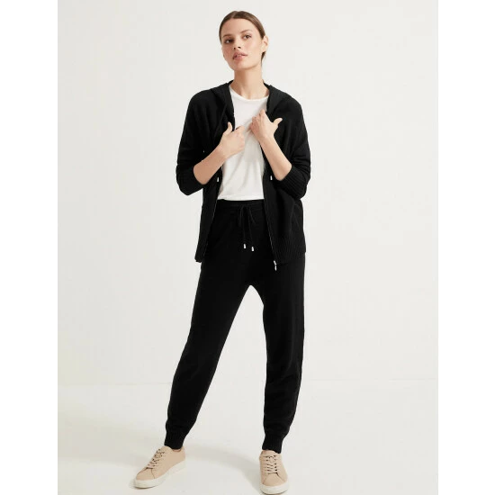 Autograph Pure Cashmere Tapered Ankle Grazer Joggers Women Hunter Green 2 Autograph Pure Cashmere Tapered Ankle Grazer Joggers Women Hunter Green - Image 2