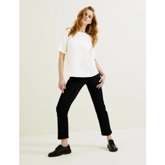 Autograph Pure Silk Relaxed Short Sleeve Top Women Ivory 2 Autograph Pure Silk Relaxed Short Sleeve Top Women Ivory - Image 2