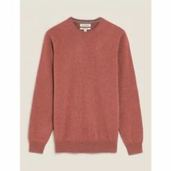 Autograph Pure Cashmere Crew Neck Jumper Men Berry Shine