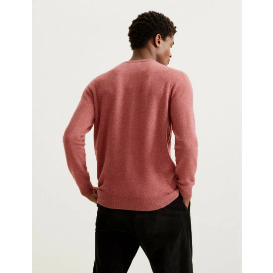 Autograph Pure Cashmere Crew Neck Jumper Men Berry Shine 4 Autograph Pure Cashmere Crew Neck Jumper Men Berry Shine - Image 4