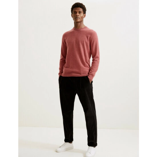 Autograph Pure Cashmere Crew Neck Jumper Men Berry Shine 5 Autograph Pure Cashmere Crew Neck Jumper Men Berry Shine - Image 5
