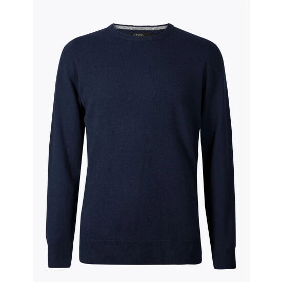 Autograph Pure Cashmere Crew Neck Jumper Men Berry Shine 7 Autograph Pure Cashmere Crew Neck Jumper Men Berry Shine - Image 7