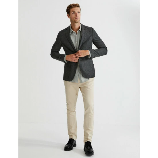 Autograph Wool Blend Jacket Men Navy 2 Autograph Wool Blend Jacket Men Navy - Image 2