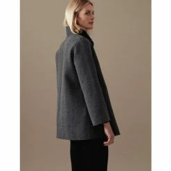 Autograph Wool Blend Herringbone Funnel Neck Coat Women Dark Grey 14 Autograph Wool Blend Herringbone Funnel Neck Coat Women Dark Grey -autograph Shop unnamed file 1465
