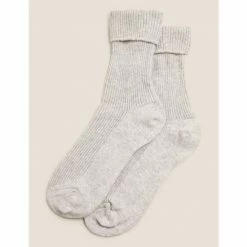 Autograph Pure Cashmere Socks Lingerie Pale Blue Mix