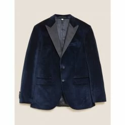 Autograph Pure Cotton Velvet Jacket Men Navy 7 Autograph Pure Cotton Velvet Jacket Men Navy -autograph Shop unnamed file 1490