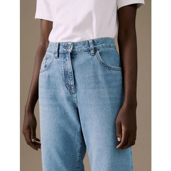 Autograph High Waisted Straight Leg Jeans Women Light Indigo 4 Autograph High Waisted Straight Leg Jeans Women Light Indigo - Image 4