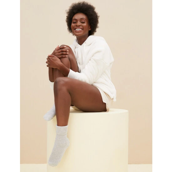 Autograph Pure Cashmere Socks Lingerie Pale Blue Mix 3 Autograph Pure Cashmere Socks Lingerie Pale Blue Mix - Image 3