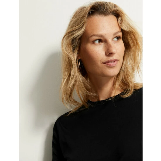 Autograph Round Neck Long Sleeve Top Women Bright Gold 2 Autograph Round Neck Long Sleeve Top Women Bright Gold - Image 2