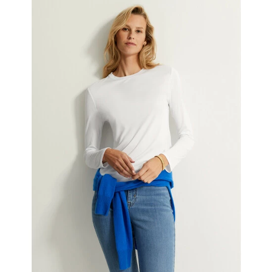 Autograph Round Neck Long Sleeve Top Women Bright Gold 7 Autograph Round Neck Long Sleeve Top Women Bright Gold - Image 7