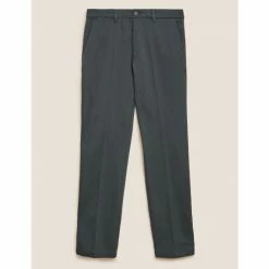 Autograph Regular Fit Italian Stretch Chinos Men Charcoal