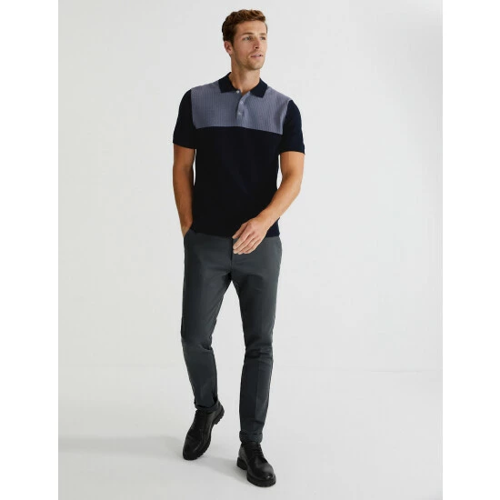 Autograph Slim Fit Italian Stretch Chinos Men Black Mix 8 Autograph Slim Fit Italian Stretch Chinos Men Black Mix - Image 8