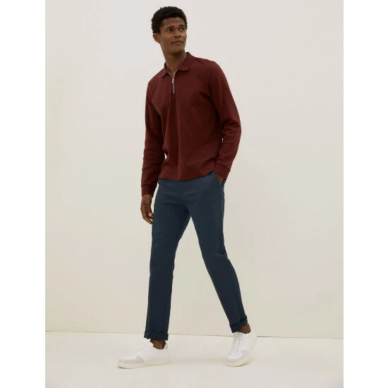 Autograph Slim Fit Italian Stretch Chinos Men Black Mix 9 Autograph Slim Fit Italian Stretch Chinos Men Black Mix - Image 9