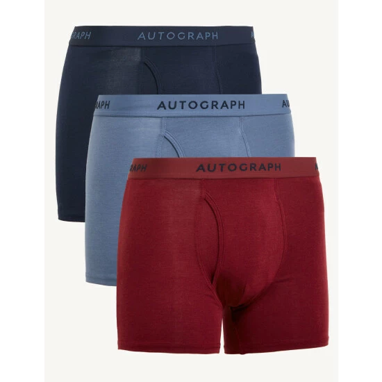 Autograph 3pk Premium Cotton Trunks Men Multi 2 Autograph 3pk Premium Cotton Trunks Men Multi - Image 2