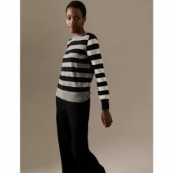 Autograph Pure Cashmere Striped Jumper Women Grey Mix 11 Autograph Pure Cashmere Striped Jumper Women Grey Mix -autograph Shop unnamed file 1544
