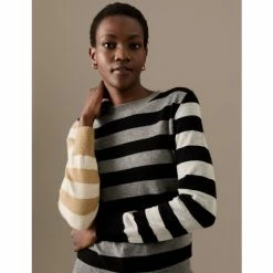 Autograph Pure Cashmere Striped Jumper Women Grey Mix 14 Autograph Pure Cashmere Striped Jumper Women Grey Mix -autograph Shop unnamed file 1547