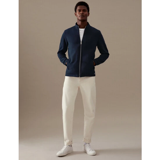 Autograph Cotton Blend Sweatshirt Men Dark Navy 6 Autograph Cotton Blend Sweatshirt Men Dark Navy - Image 6