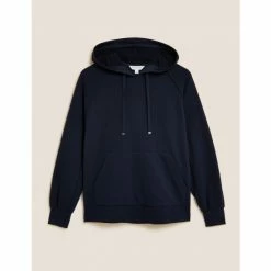 Autograph Cotton Rich Relaxed Hoodie Women Dark Navy