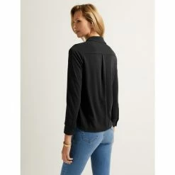 Autograph Modal Rich Collared Long Sleeve Top Women Black/black 10 Autograph Modal Rich Collared Long Sleeve Top Women Black/black -autograph Shop unnamed file 1605