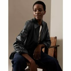 Autograph Leather Collared Long Sleeve Shirt Women Black 11 Autograph Leather Collared Long Sleeve Shirt Women Black -autograph Shop unnamed file 1612