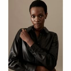 Autograph Leather Collared Long Sleeve Shirt Women Black 13 Autograph Leather Collared Long Sleeve Shirt Women Black -autograph Shop unnamed file 1614