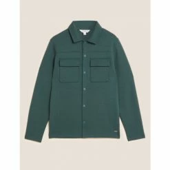 Autograph Cotton Blend Overshirt Men Carbon