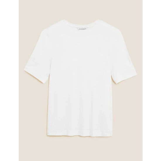 Autograph Jersey Crew Neck T-Shirt Women Black 1 Autograph Jersey Crew Neck T-Shirt Women Black