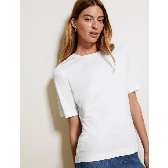 Autograph Jersey Crew Neck T-Shirt Women Black 2 Autograph Jersey Crew Neck T-Shirt Women Black - Image 2