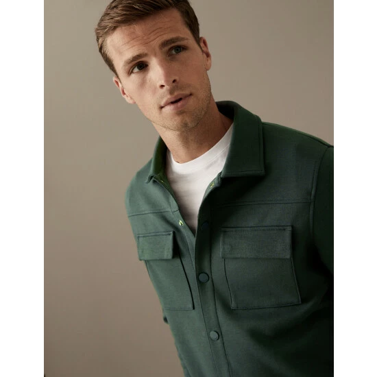 Autograph Cotton Blend Overshirt Men Carbon 4 Autograph Cotton Blend Overshirt Men Carbon - Image 4