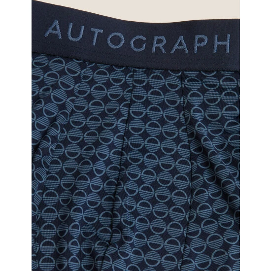 Autograph 3pk Microskin Geometric Hipsters Men Navy Mix 2 Autograph 3pk Microskin Geometric Hipsters Men Navy Mix - Image 2