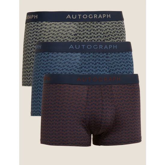 Autograph 3pk Microskin Geometric Hipsters Men Navy Mix 3 Autograph 3pk Microskin Geometric Hipsters Men Navy Mix - Image 3